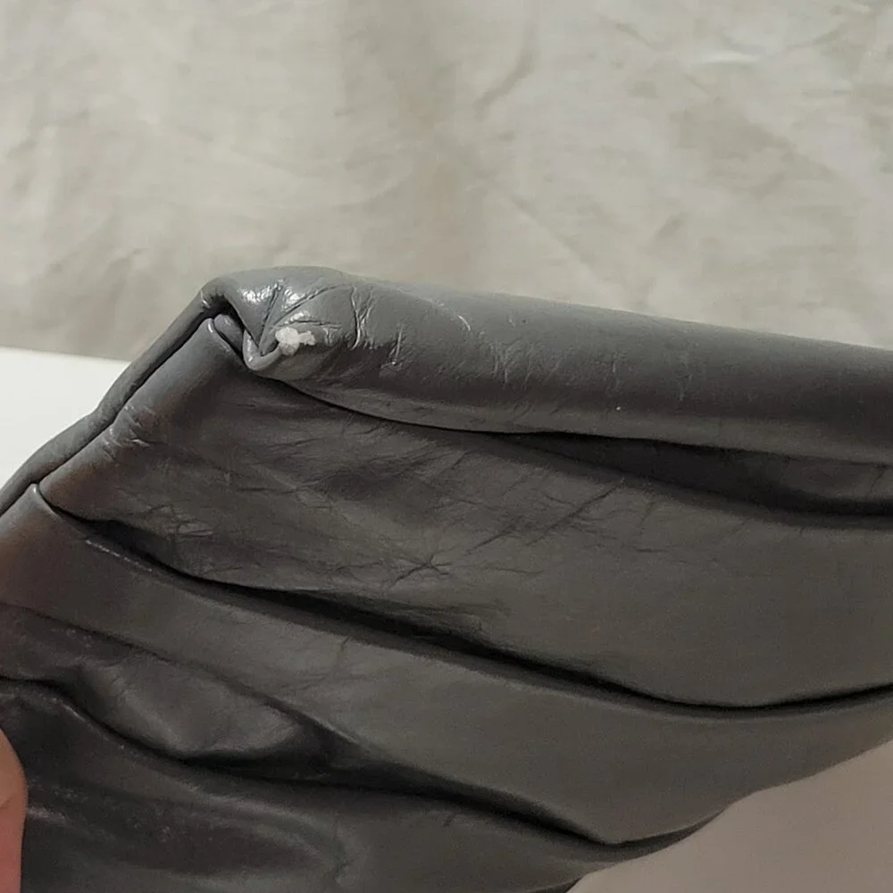 Vintage Leather Mimo Sacs Purse with Folded Layers - Grey - Picture 13 of 14
